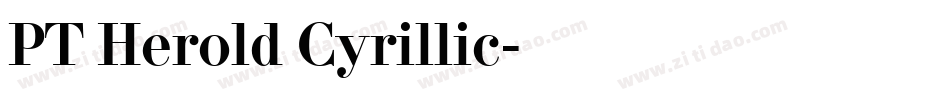 PT Herold Cyrillic字体转换